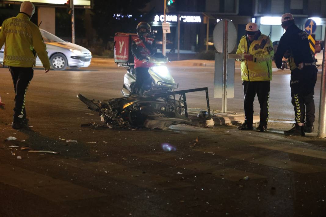 Konya’da ölümle sonuçlanan motosiklet kazası kamerada 3